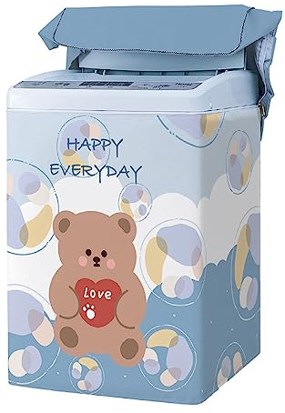 Odot Washing Machine Cover Top Load Waterproof Dustproof Washer Machine Dryer Protector Sunscreen Washer Dryer Cover for Most Top Load Washer Dryer (M,blue)