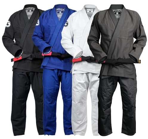 Gold BJJ Foundation Gi - Pearl Weave Jiu Jitsu Gi for Men and Women - IBJJF Competition Legal BJJ Gi (Grey, A2)