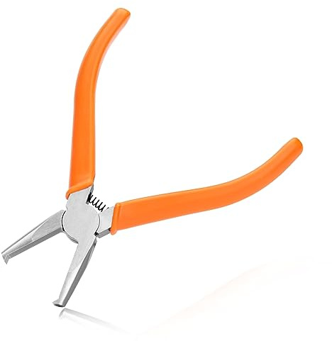 LEONTOOL Engineer Tip with 90 Degree Ultra-Sharp Blade, Transverse End with 8mm Flush Jaw Long Nose Cutting Plier Nipper for Plastic Model, SMT/SMD Chips