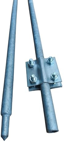 Tiefenerder Erder Erdung SET 3m 2x1500mm Ø16 feuerverzinkt Stahl S235JR Längenauswahl 1,5m 3m 4,5m 6m (SET 3,0m 2x1500mm)