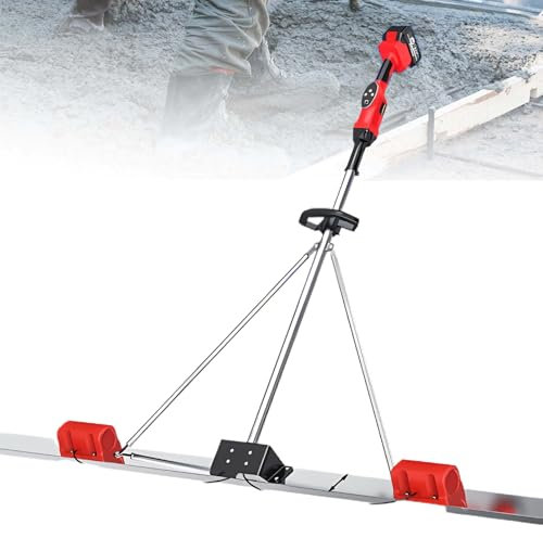 Outil vibrant pour béton, moteur sans balais, outil vibrant pour béton avec panneau en acier inoxydable de 150 cm/180 cm/200 cm, moteur sans balais, vitesse de 3000 à 6000 tr/min,2battery-2motor-2.0M