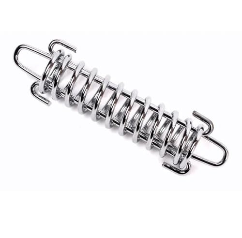 EKalgretrA Spannfeder Sprungfedern 1~8 STÜCKE Stahlzelt Windseil Federschnalle Zeltspanner Camping Deckheringe mit Karabinerclips Markisenspanner Fester Haken(6pcs)