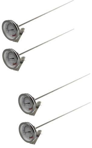 ABOOFAN 4pcs Oil Thermometers for Home Bbq Grilling Thermometers Meat Cooking Clamp