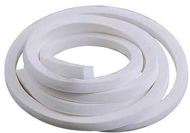 Silikonschaum Dichtungsstreifen， Silikonschaum-Dichtungsstreifen, quadratischer Silikon-Schaumstreifen, weißer quadratischer Dichtungsstreifen, schalldicht, kollisionssicher, stoßfest(20mm x 20mm)