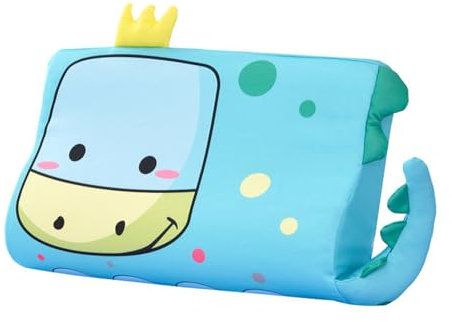 Herfair Kinderkissen Schlummerkids Kissen 46x26 cm Kopfpolster Memory Schaum Kopfkissen Kawaii Tiere Kissen Waschbar Kinderkopfkissen für 2-6 Jahre (Dinosaurier)