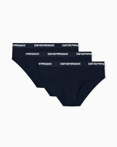 Emporio Armani Confezione da 3 Slip da Uomo (Confezione da 3), Armani Blue/Armani Blu/Armani Blue, M