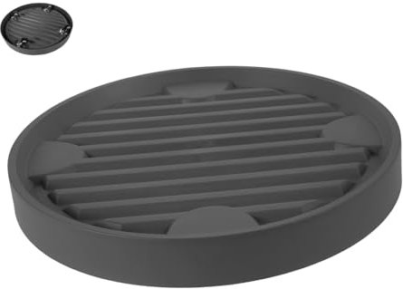 TOPBATHY Rollbarer Pflanzenständer Kunststoff 360° Drehbar Pflanzenroller Für Innen Außen Unauffällige Rollen Mobiler Blumenwagen Stabiler Topfhalter