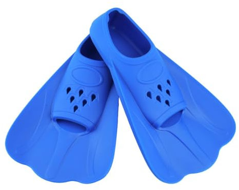 ENEN Schwimmflossen Kurz Kinder Erwachsene 27-44, Schnorchelflossen Verstellbar für Kinder oder Erwachsene Damen und Herren zum Schnorcheln & Tauchen (M(33-35),F02 Blau)