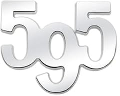 595 Etichetta in metallo digitale 595 Modifica carrozzeria Etichetta auto personalizzata Adesivo for auto Accessori Adesivi Decorazione for automobili(WHITE)
