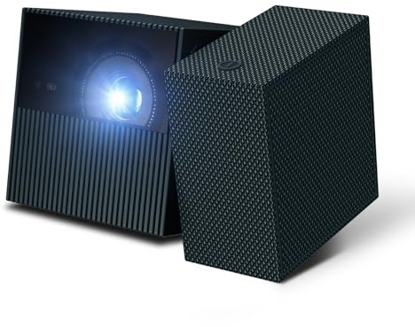 TCL PlayCube 4K Videoprojecteur - [GTV/Netflix] Projecteur Mini Portable, 750 Lumens ISO, Wi-FI et Bluetooth, AutoFocus, Keystone, Réglable 360°, pour Home Cinéma, Intérieur, Extérieur, Gaming