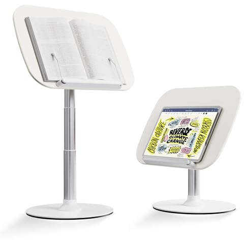 MEGAttA Buchständer Holz – verstellbarer Leseständer, ergonomische Höhen- und Winkelverstellung für Bücher & Tablets, faltbar für Bett, Schreibtisch und Küche, R30