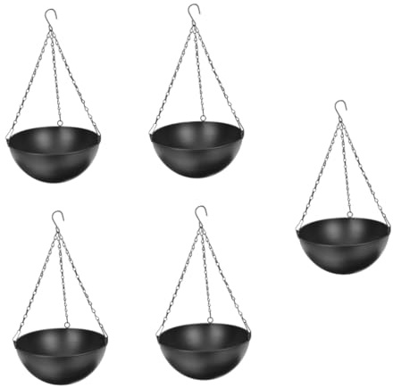 4PCS Hanging Flower Pot Baskets - Metal Egyptian Pyramid Wall Planters Decorative Lollipop Hanging Plant Stands for Indoor & Outdoor Floral Display Stylish Garden Decor
