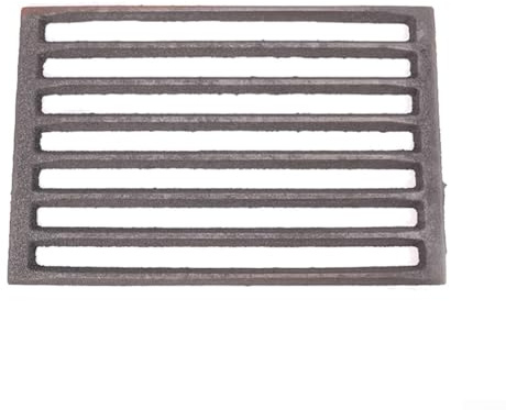 Grille de cheminée carrée en fonte pour cheminée, pièces de rechange compatibles avec les poêles Hark, design rectangulaire pour combustion du bois (28 x 19,5 cm)