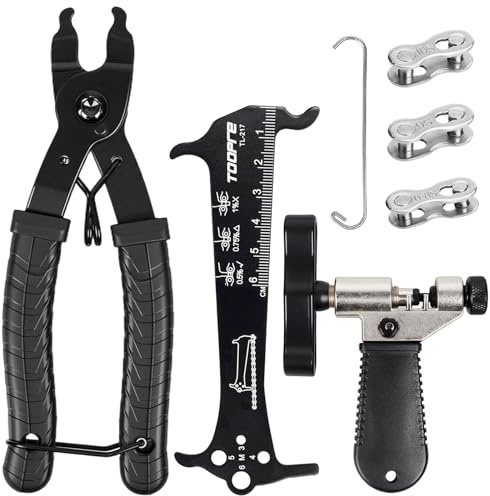 4-In-1 Kettenschloss Zange,Fahrradketten Nietwerkzeug,Fahrrad Kettennieter | Kompakt Und Robust,3 Paar Fahrradketten Nieten,Fahrradketten Reparatur Set,für 6-12 Fach Fahrradkette Werkzeug Set