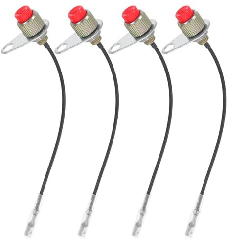 DEARMAMY Interrupteur D’arrêt pour Tondeuse à Gazon Gx35, 4 Pièces, Commande Marche/arrêt Compatible Coupe-bordures et Débroussailleuse, Accessoire Jardin Électrique de Remplacement