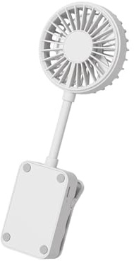 Uqezagpa Ventilador USB de clip con operaciones silenciosas y 3 modos de viento para computadora de noche, cochecitos de bebé, ventilador de clip