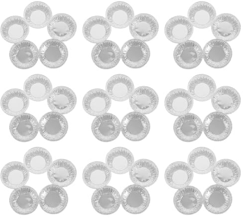 Zerodeko Molde de Tartaletas Pequeñas de Aluminio para Tartas y Quiches, 200 Piezas Limpieza sin Desorden, Adecuado para Hornear en Fiestas y Uso Múltiple
