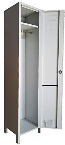 Einzelspind Spind Schließfachschrank Metallschrank Mehrzweckschrank Umkleideschrank Garderobenschrank 1 Abteil Tiefe 34 cm