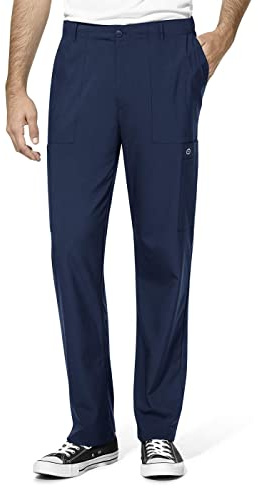 WonderWink Men's Flat Front Cargo Pant Pantaloni del Camice Medico, Marina Militare, XL Uomo