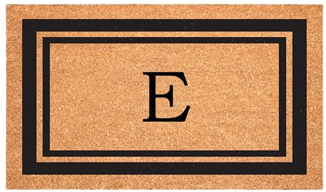 Calloway Mills 152962436E Black Border 24 x 36 Monogram Doormat, (Letter E)