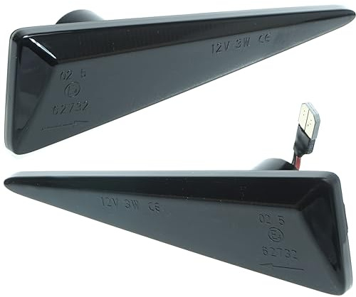 Indicatore di direzione laterale LED compatibile con Renault Megane II, Grand Scenic 2, Espace 4 IV, nero fumé