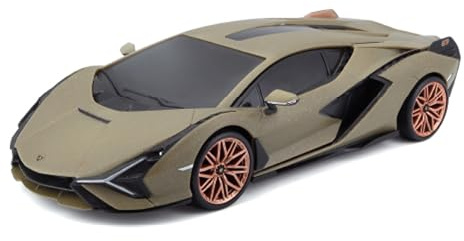 Bauer Spielwaren Tech R/C Lamborghini Sian FKP37: Ferngesteuertes Auto im Maßstab 1:24, 2,4 GHz, mit Pistolengriff-Steuerung, ab 5 Jahren, 20 cm, grün (582338)