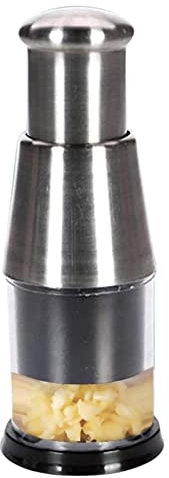 Yeeda Trinciatrice d'aglio pressato, Taglierina manuale dell'aglio del tritatutto dell'alimento della mano dell'acciaio inossidabile, Taglierina manuale mini tritaverdure, Cipolla & Insalata Chopper,