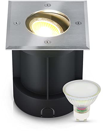 lambado® Bodeneinbaustrahler aussen schwenkbar für eine gezielte Ausleuchtung - Bodenstrahler außen mit Schutzart IP67 Wasserdicht & Befahrbar