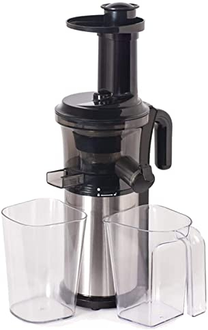 Exprimidor lento para frutas y verduras enteras, exprimidor lento vertical, función inversa, motor silencioso, extractor de jugo fresco y saludable, fácil de limpiar