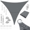 LOVE STORY Voile d'Ombrage Imperméable 3x3x3m Triangulaire avec kit de Fixation, Oxford Toile Ombrage Une Protection des Rayons 95% UV pour Extérieur Jardin Terrass Balcon, Anthracite