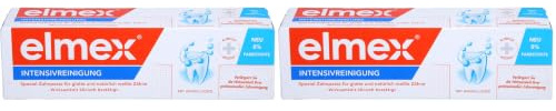 elmex Zahnpasta Intensivreinigung 50 ml – speziell für glatte und natürlich weiße Zähne – verlängert den Effekt einer professionellen Zahnreinigung (Packung mit 2)