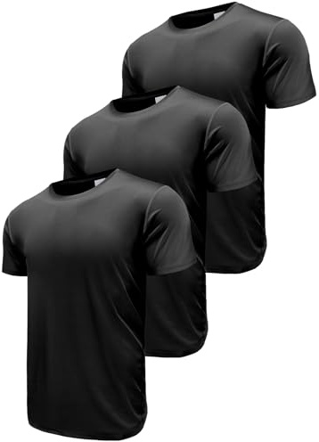 Boyzn 1 or 3er Pack Sport Tshirts Herren Kurzarm T-Shirts Funktionsshirt Laufshirt Schnelltrocknend Atmungsaktive Sport Shirt Fitnessshirt Trainingsshirt für Running Workout Bodybuilding
