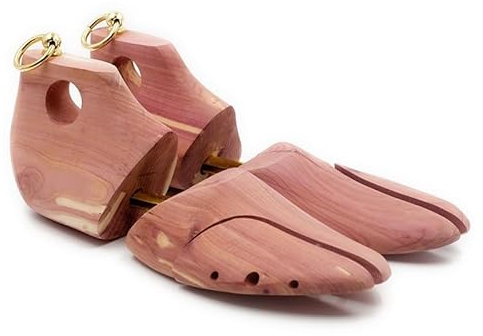 TIYGHI Shoe Tree 1 Pair Red Cedar Wood Adjustable Shoe Shaper Men's Shoe Tree Stretcher Support For Men Boot Expander Device (Color : EU 41 42)