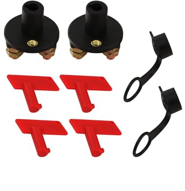 Madlife Garage 12V 24V 200A Autobatterieschalter Batterie Hauptschalte Batterie Trennschalter Schnelles Ausschalten Trennschalter Batterieklemme für KFZ Boot Auto