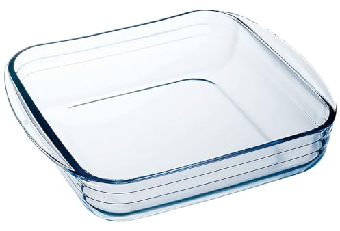 Teglia da forno tortiera per microonde pirofila quadrata tegame in vetro temperato casa cucina hotel ristoranti 21x21 cm