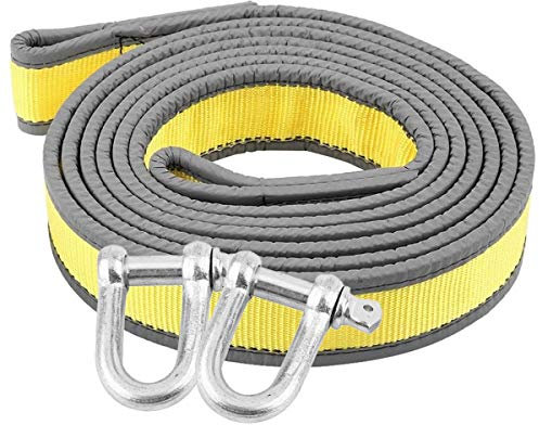 BomDog Abschleppgurt, Abschleppseil, Mit 2 Sicherheitshaken, Hochfeste Auto-Abschleppseile, Für Auto/Suv/Notfall/Schiff, Maximale Zugkraft 10T/a/6M/10T