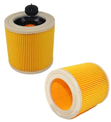 HQRP 2x Patronenfilter kompatibel mit Kärcher SE 4000 serie SE 4001 / SE 4001 Plus/SE 4002 / SE4001 / SE4002 / SE4001+ Nass- und Trockensauger, 6.414-552.0 6.414-552 Ersatz