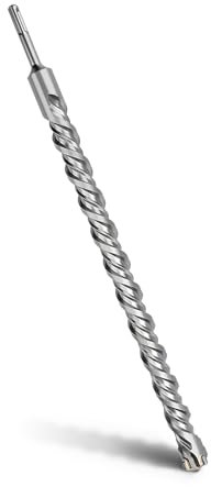 Moxpify Foret SDS Plus - Punta da trapano per calcestruzzo, con 4 taglienti in carburo e doppia elica, 30 x 600 mm, per trapano a percussione per calcestruzzo, pietra, pietra naturale