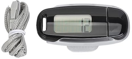 Step Counter Large LCD Screen USB Rechargeable Accurate Portable Lightweight Pedometer with Lanyard for Men Women Kids Elderly (Black)