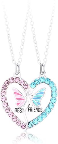 Viojrlly Collana dell'Amicizia BFF a Farfalla - Regalo per la Fidanzata - Cartoni Animati