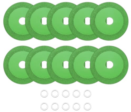 sourcing map Confezione da 10 dischi da taglio per vetro da 10,2 cm per smerigliatrice angolare da 10,2 cm, disco diamantato ultra sottile per tagliare piastrelle in ceramica e cristallo di giada