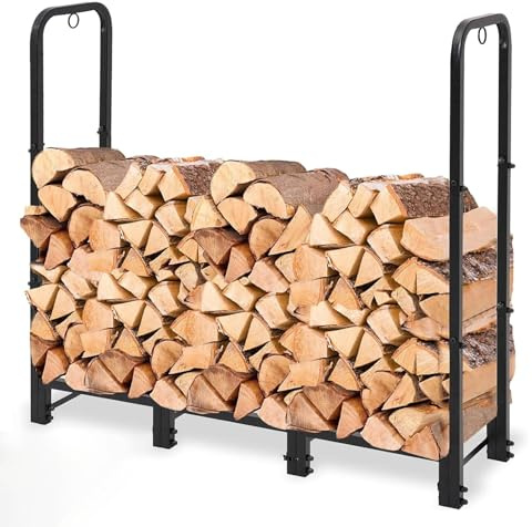 Misura Regolabile Legnaia Da Esterno,portalegna Da Interno In Ferro,porta Legna Per Interni Moderno,per Legna Da Ardere, Nero Tronchi Interno/Esterno Legna