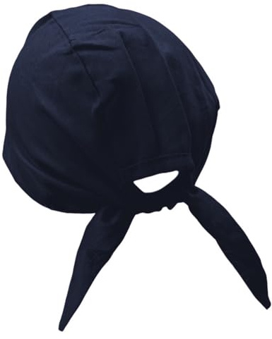 Cotton Durag Biker Skull Cap Bandana with Tie Back Strings Patka Style