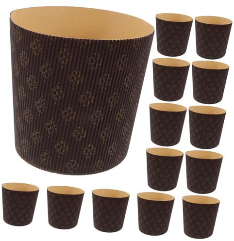 SHOWERORO Moldes De Papel Para Pasteles Panettone 4 Pulgadas Resistentes Grasa Papel Para Hornear Capacillos Para Muffins Repostería Eventos 25 Unidades