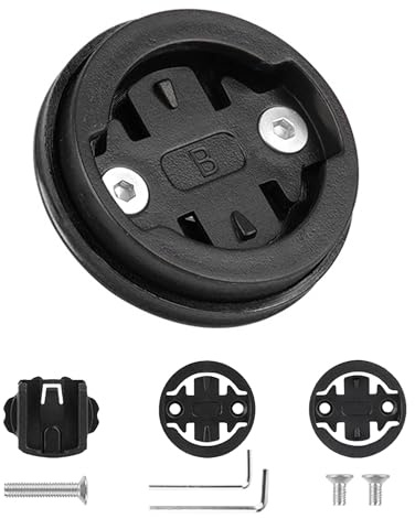 CHENNAN Computer Halterung Vorbau Obere Kappe, Fahrrad Vorbau Top Cap, Computer Cap Mount Fahrrad, Stoppuhr Halterung für Garmin/Bryton/Cateye (Schwarz)
