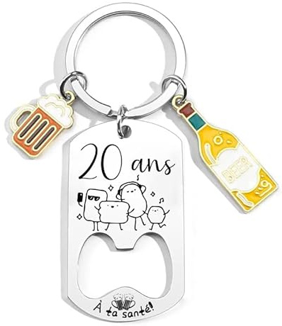 QTZXZX Porte-Clés pour 18-70 Anniversaire,18-70 ans Cadeau Décapsuleur Personnalisé - Porte-clés Anniversaire 18-70 ans Garcon Idée Cadeau 18-70 Homme et Femme Porte-clés Original Homme
