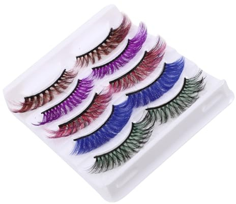 Anneome 5pairs Imitation Eyelashes False Eyelash DIY Grafting for Women Makeup Natural Strip Lashes for Girls