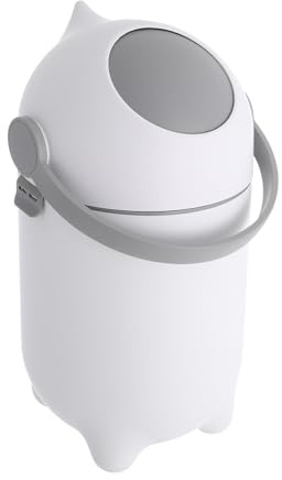 ZNLLQZN Cubo de basura para pañales, 15 L, resistente al olor | Cubo de basura hermético con tapa sellada (sin cassette) para aprox. 16 pañales para niños, baño y dormitorio