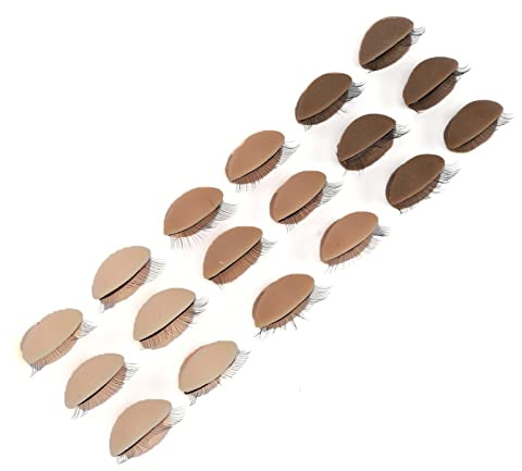 Qudinip 9 Pares de Párpados Reemplazados para Principiantes en Maquillaje Párpados de Silicona Realistas Textura Suave y Cómoda con Pestañas para Práctica y Entrenamiento
