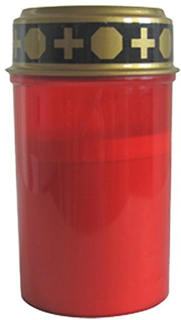 CBK-MS LED Kerze Grablicht mit Flackereffekt Grabkerze (rot)